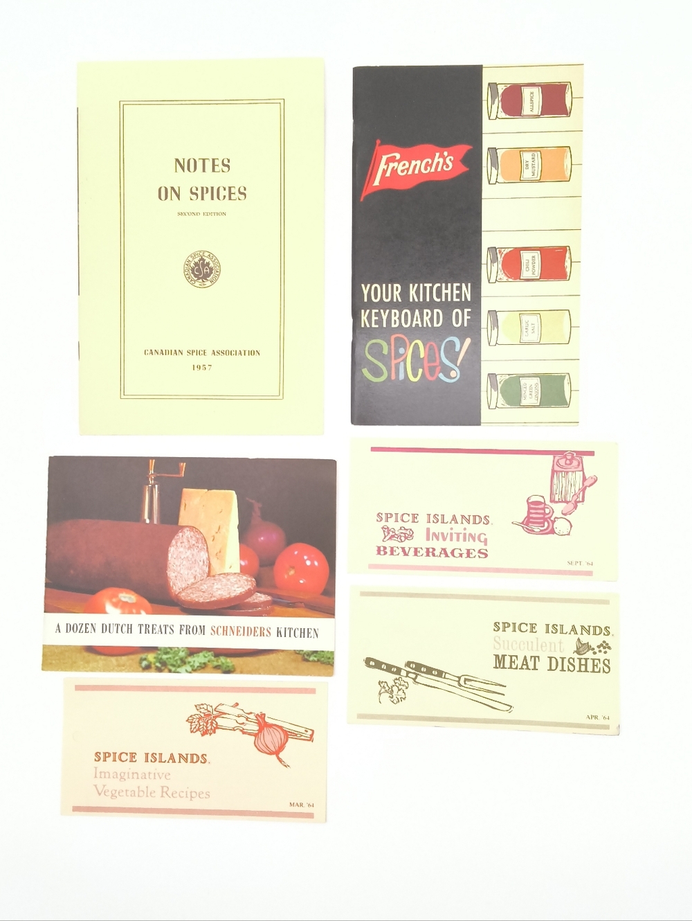Vintage Mid-Century Cookery & Spice Booklet Lot - Canadiana Ephemera